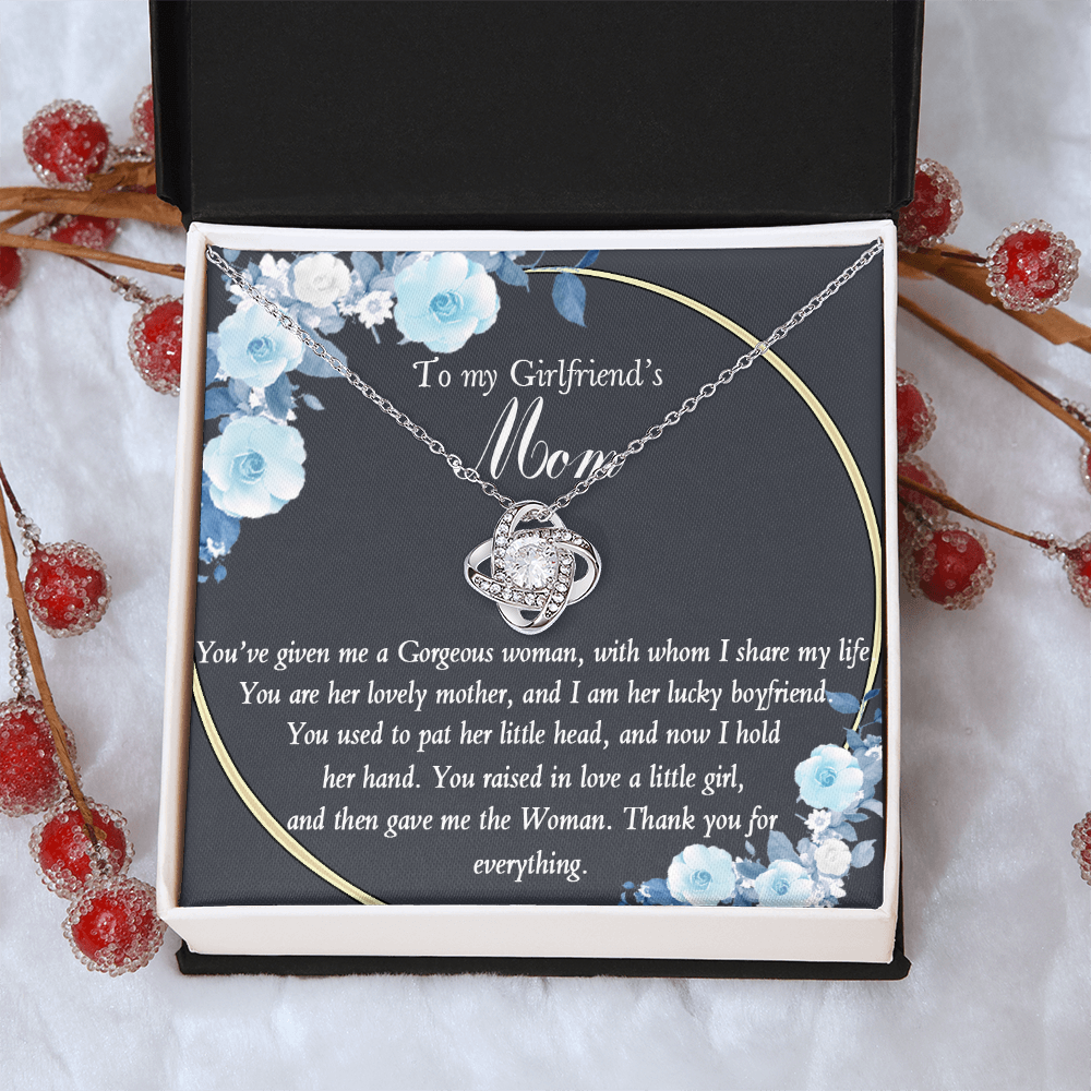 To My Girlfriends Mom Necklace From Daughter, Son On Mother's Day Gift For Her On Christmas, Anniversary, Birthday Gifts