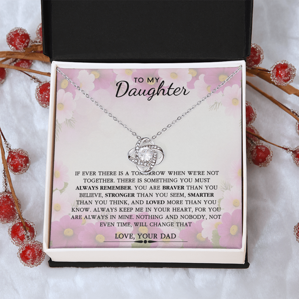 To My Daughter Necklace Gift From Dad, Father And Daughter Necklace, Daughter Gifts From Dad, Father Daughter Gifts Jewelry For Girls, Little Girl Pendant On Birthday, Graduation Gift For Daughter