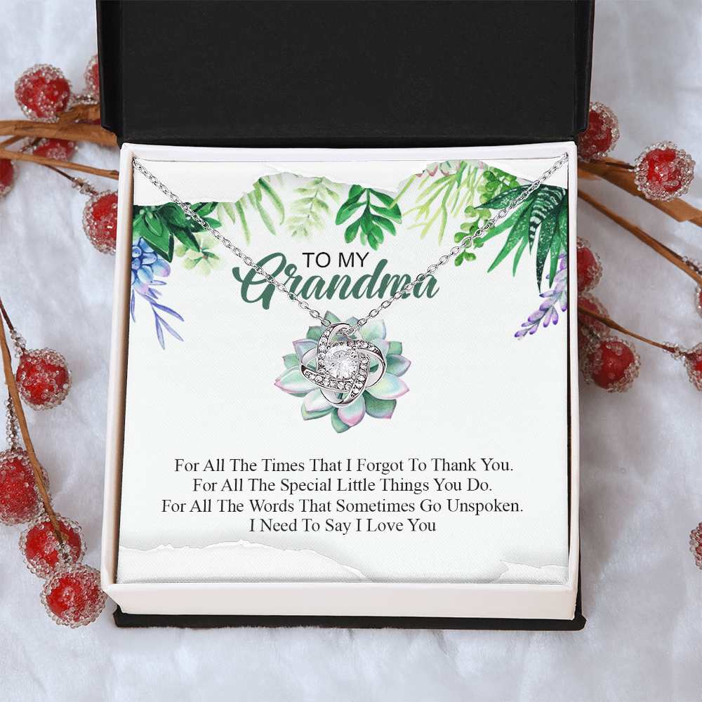 Grandma Gift Necklace for Grandma - Necklace Mother's Day Gifts for Grandma - To My Grandma Love Knot Necklace From Granddaughter Jewelry Gift for Grandma Grandmother Gift Necklace from Grandchild