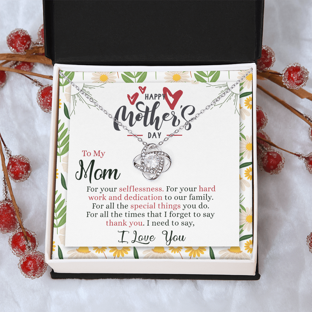 To My Mom Necklace, Happy Mother's Day Necklace Gift For Mom, Thank You Gift Necklace For Mom, To My Mom Necklace From Daughter Or Son, Mother And Daughter Jewelry Gift For Women, Bonus Mom, Mother