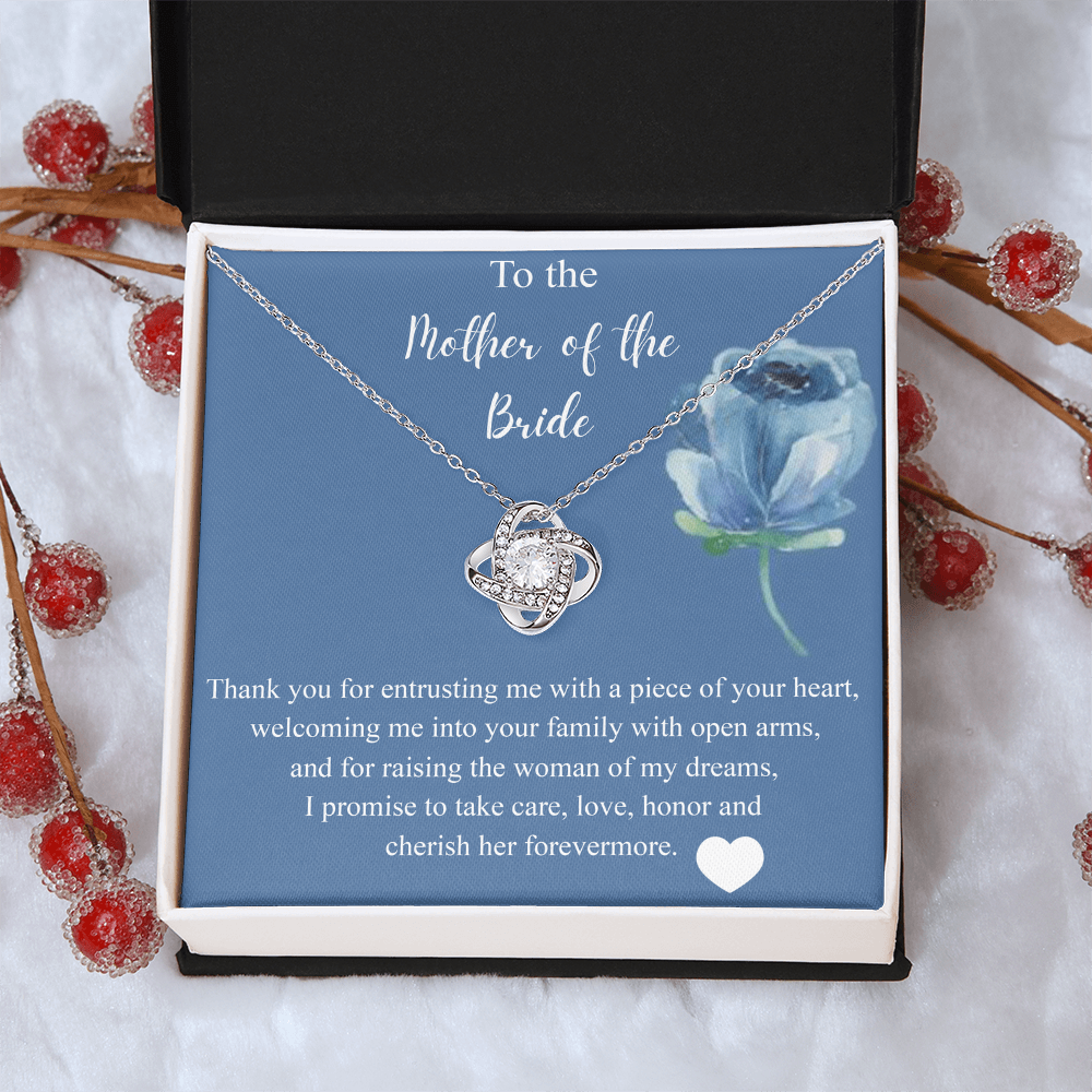 Mother Of The Bride Gift From Groom, Love Knot Necklace, Future Mom