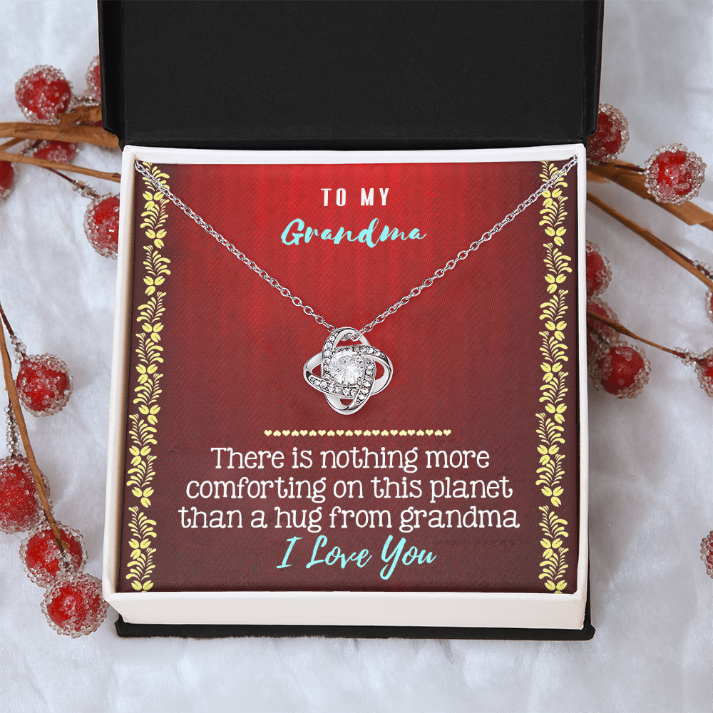 To My Grandma Gift Necklace, Love Knot Necklace Gift for Grandmother - Mothers Day Necklace For Grandma Nana, Grandma Jewelry Gift For Women From Grandchildren GrandKids , Pendant For Grandmother