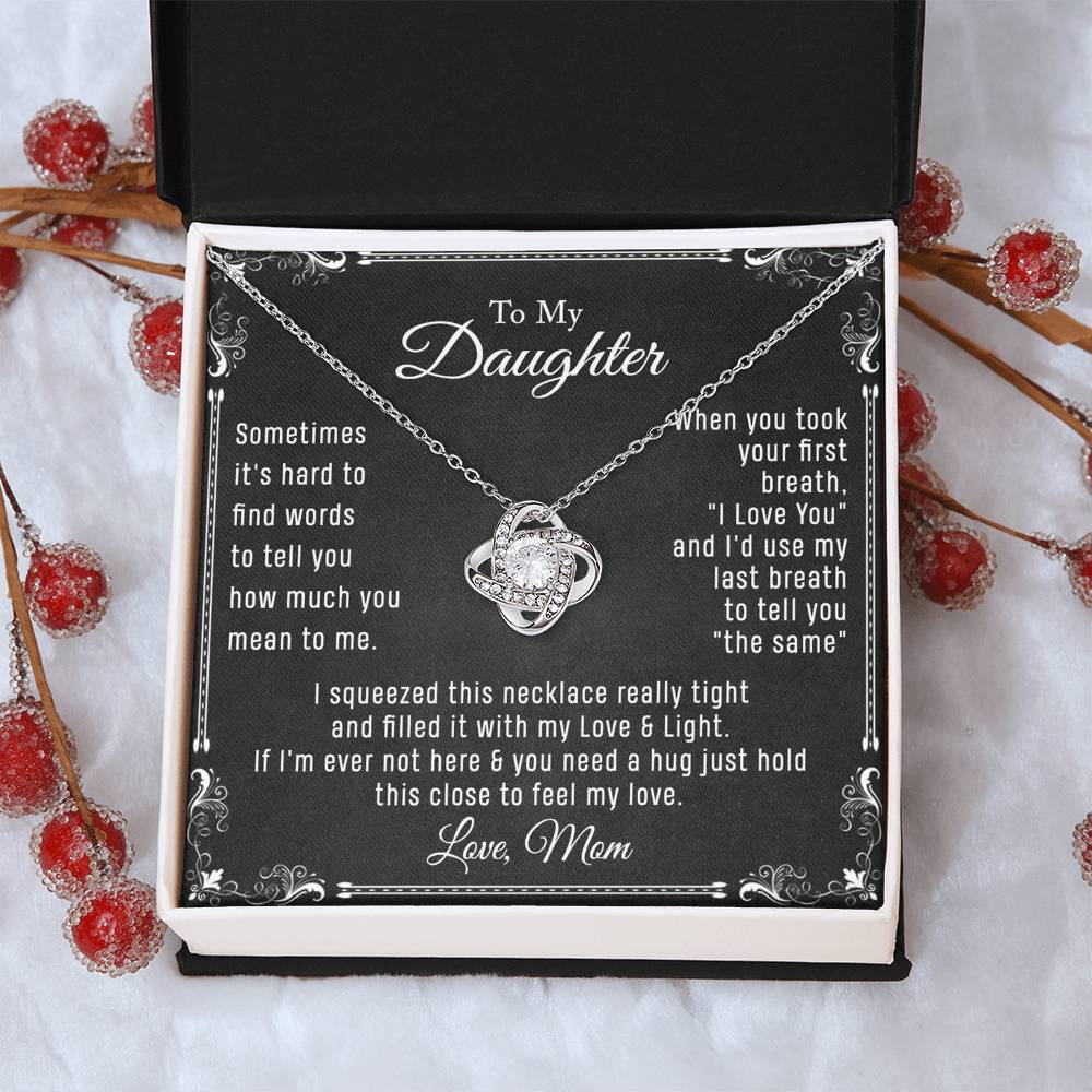 Jewelry, Message Card Necklace - Personalized Necklace With Message Card And Box Jewelry Custom Card, Christmas Daughter Necklace To My Daughter Necklace From Mom Jewelry Gift For Girls