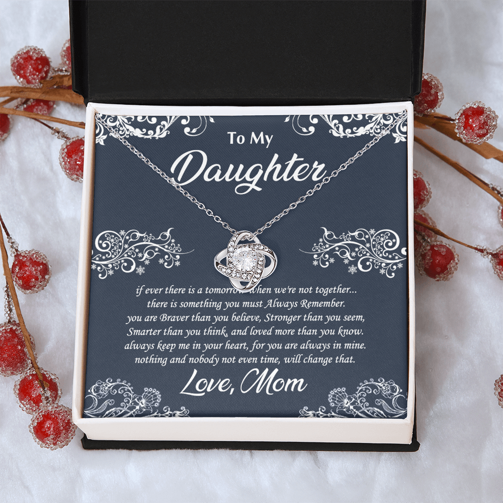 Daughter Gift Necklace From Mom, To My Daughter From Mom, Mother Daughter Necklace, Gifts For Daughters From Mothers, Jewelry Gift For Bonus Daughter On Birthday, Christmas, Graduation