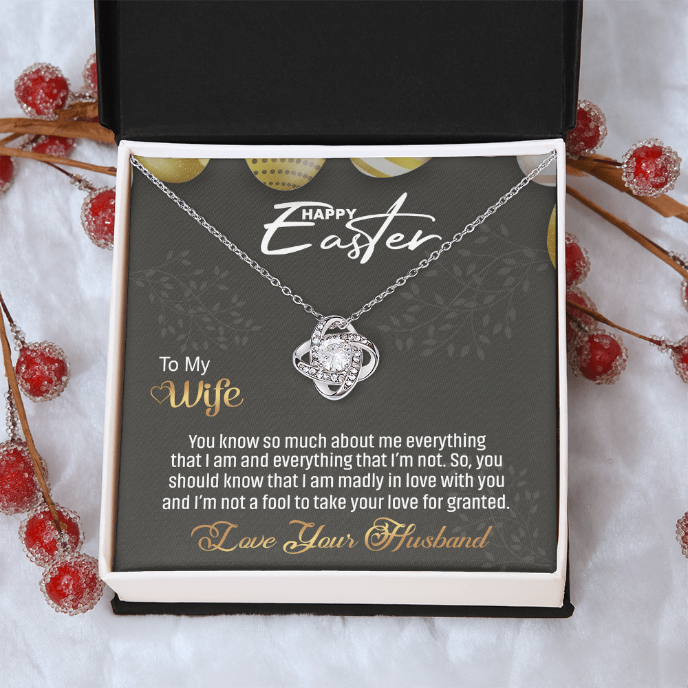 To My Wife Necklace From Husband Valentines Day Necklace Gift For Smokin' Hot Wife, Soulmate Gift Necklace, Personalized Gift Jewelry For Women Romantic Gift Necklace Happy Easter Necklace For Wife