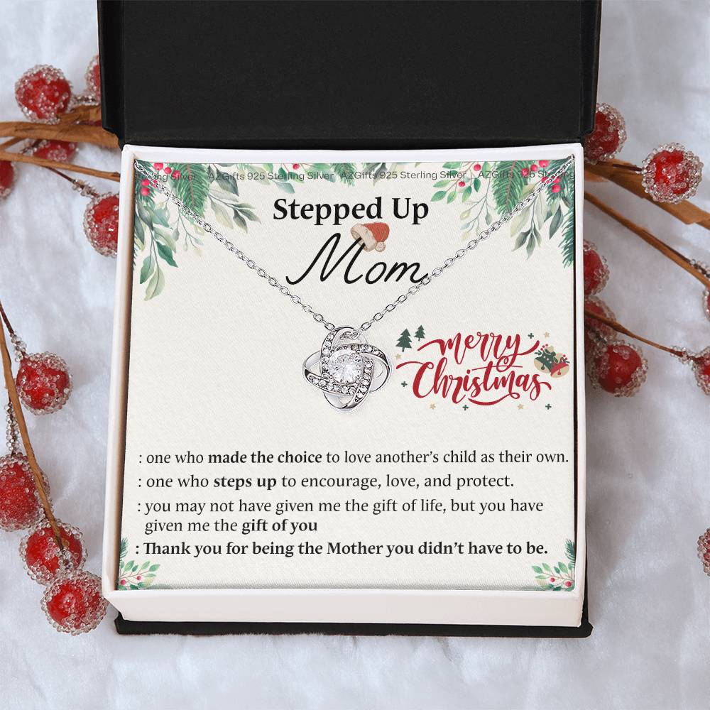 Inspirational StepMom Gifts Necklace Stepped Up Mom Necklace Gift On Christmas Birthday Bonus Mom Gift Necklace To My Stepped Up Mom Necklace From Daughter Son Merry Christmas Necklace Gift For Mom