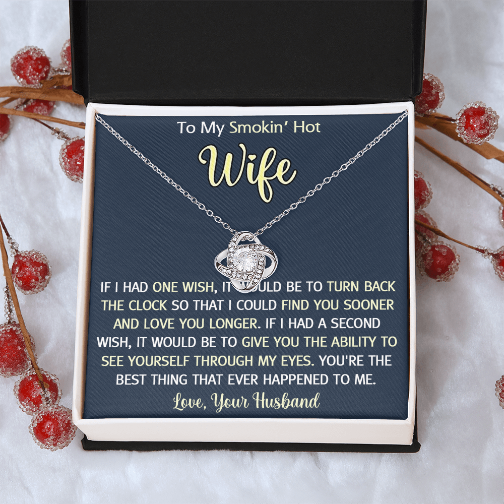Gift Necklace For Wife, Birthday Gifts Necklace For Wife From Husband Pendant, Valentines Day Find You Sooner Jewelry Box Pendant Personalized Custom Romantic Gift Necklace For My Best Wife Ever