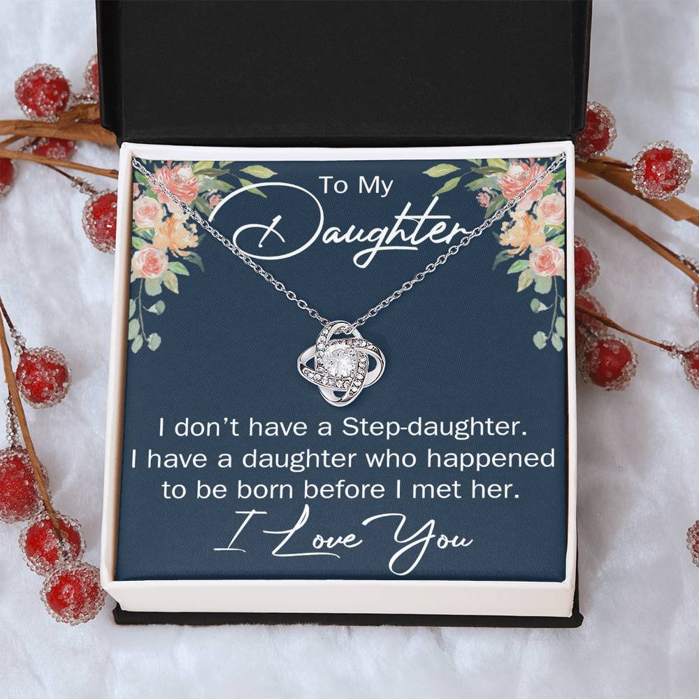 To My Daughter Necklace Gift From Mom Or Dad, Necklace Pendant for Daughter Gift On Graduation Gift Christmas Birthday Gift for Daughter Gift Set Jewelry Gift for Girls, Her Step Daughter Necklace