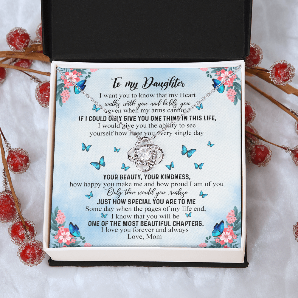 Daughter Gift Necklace From Mom - Mother Daughter Necklace, Birthday Gifts For Daughter, Mothers Day Gifts For Daughters From Mothers, To My Daughter Necklace From Mom, Graduation Gift For Daughter