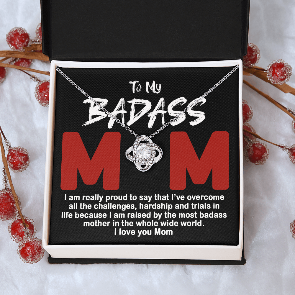To My Badass Mom Necklace Badass Mom Gift, Jewelry For Step Mom On Mother's Day