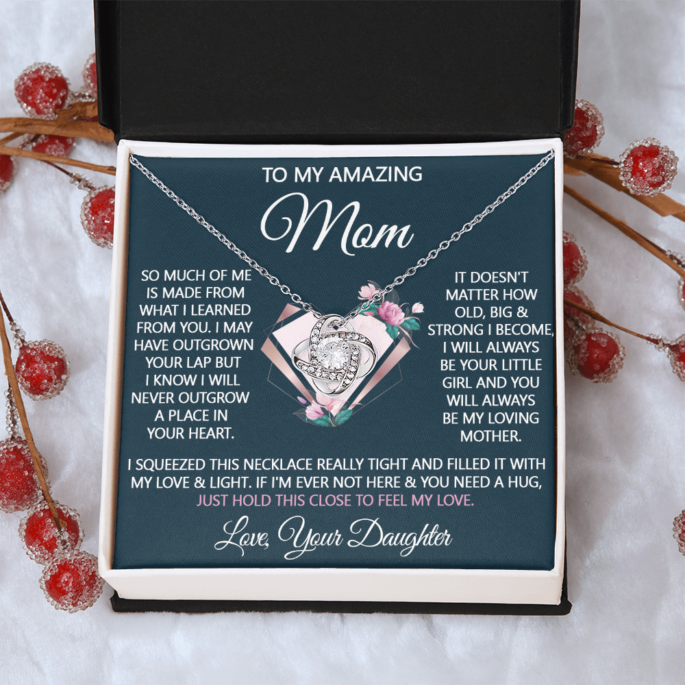 To My Amazing Mom Necklace From Daughter, Amazing Mom Gift Necklace On Birthday Gift, Anniversary, Mother's Day, Jewelry Gift For Women, Bonus Mom, Mother And Daughter Necklaces Gift For Her