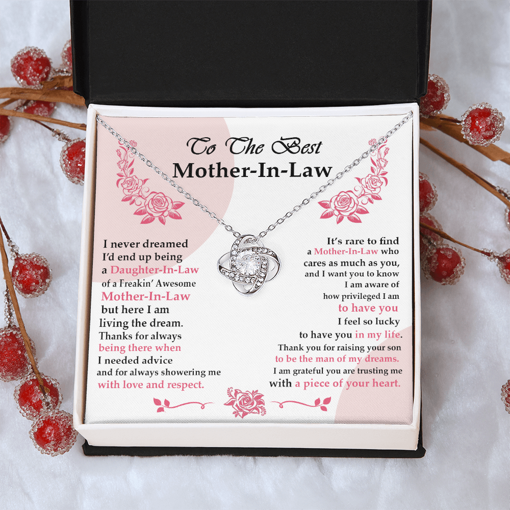Gift For Mother-In-Law Jewelry Mothers Day Gift Love Knot Necklace Mom Gift