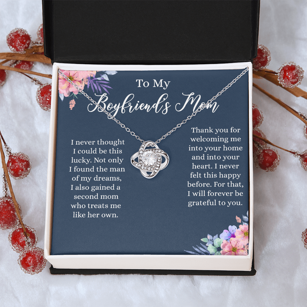To My Boyfriends Mom Necklace From Girlfriend, With Message Card And Box Gift For Boyfriends Mom, Jewelry For Women, Mother And Girlfriend Gift Necklace On Mothers Day, Christmas, Anniversary