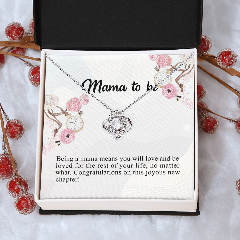 To My Mom Necklace Gift From Son, Happy Mother's Day Love Knot Pendant For Mom On Birthday, Anniversary Necklace Gift Love With Your Son For Mom, Mother Gift Necklace To Son, Mamato Be Gift Necklace