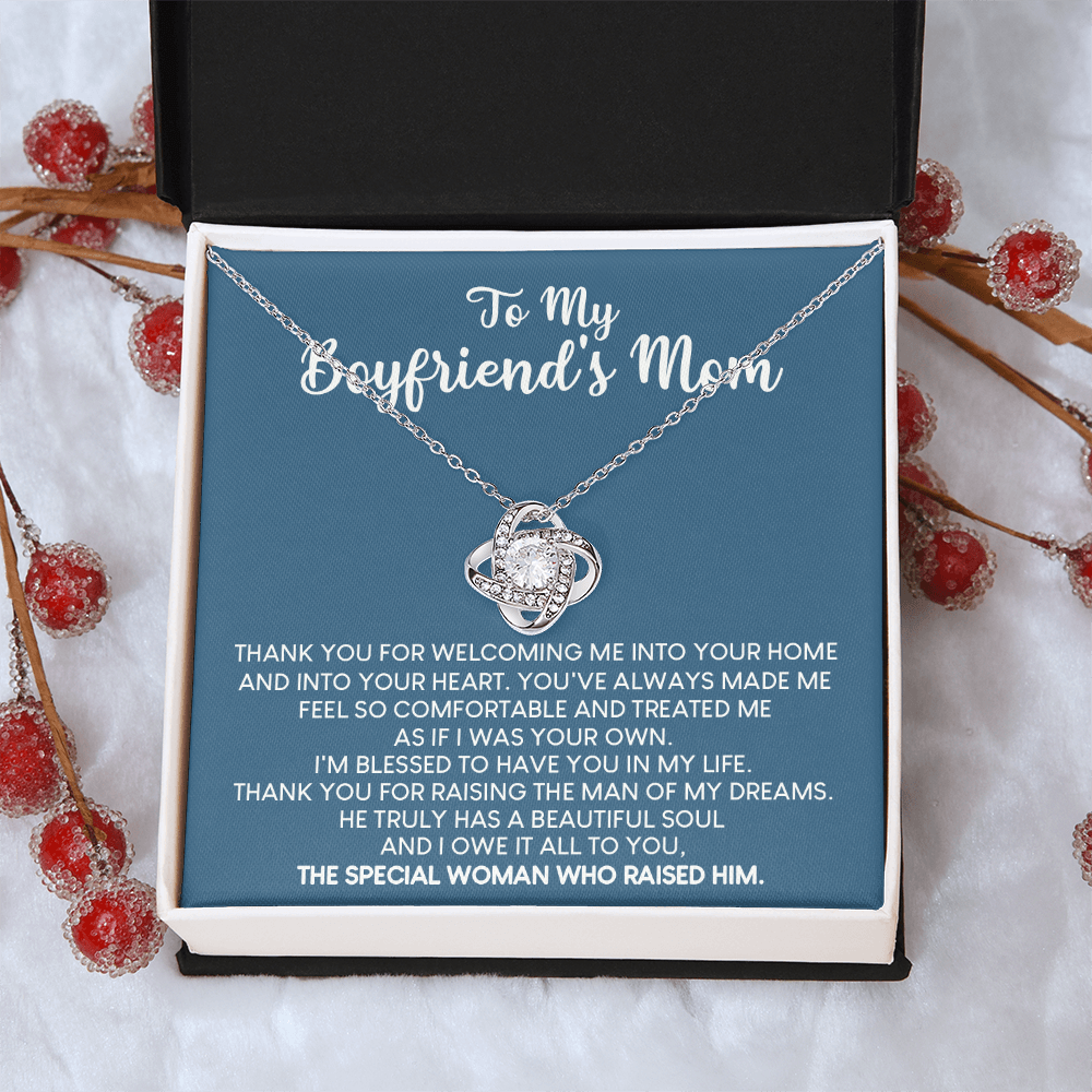 To My Boyfriend's Mom Necklace From Him, Daughter Gift For Mom, Gift Necklace for My Boyfriend's Mom Christmas, Necklace Gift For Bf Mom, Mothers Day Necklace For Boyfriends Mom From Girlfriend Mom