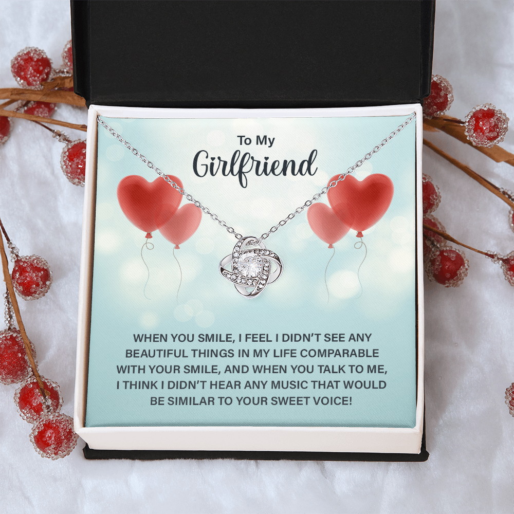 Girlfriend Gift Jewelry For Her, To My Girlfriend Necklace From Boyfriend Xmas
