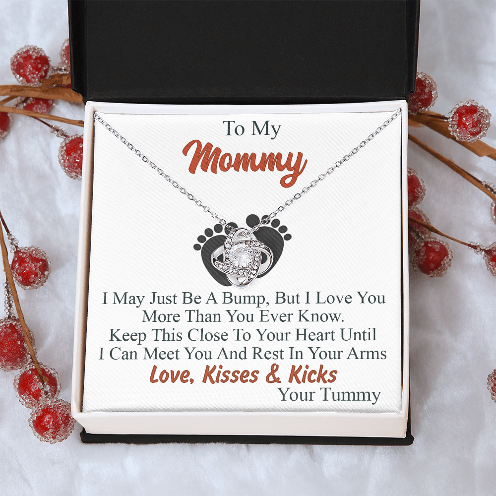 To My Mommy Love Knot Necklace Trendy Gift for First Time Mom Gifts for Family