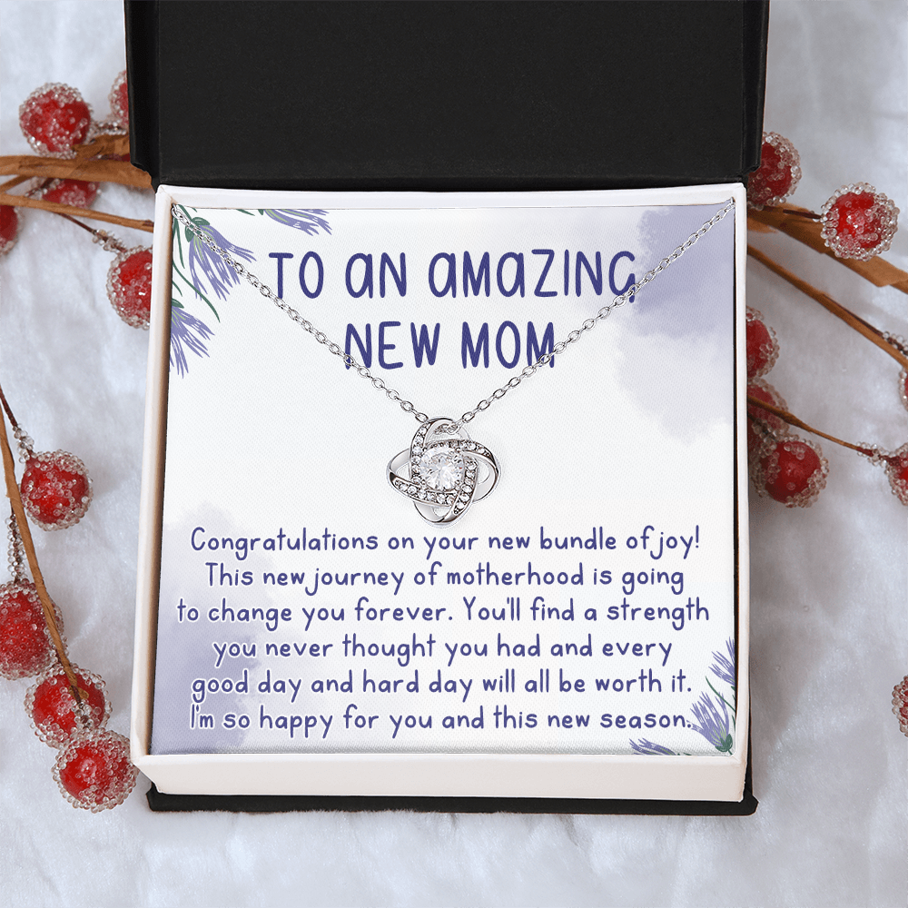 To An Amazing New Mom Necklace, Gift Necklace for New Mom, Congratulations Necklace For New Mom, To My New Mom Necklace From Daughter, Son, Mother Daughter Necklace, New Mom Necklace Gift For Wom