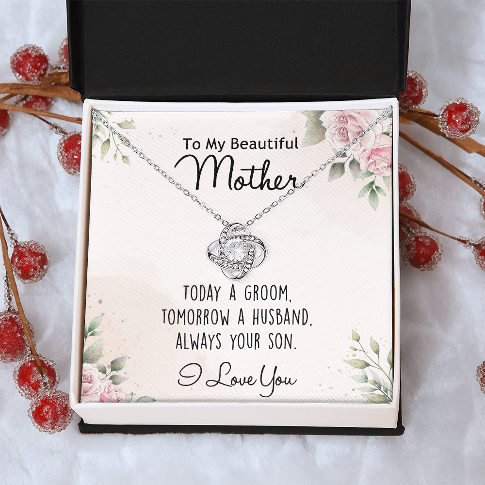 Mother's Day Necklace Gift For Her, To My Mom Necklace From Daughter, Beautiful Mother Love Knot Necklace Gift For Mom mazing Mom, Bonus Mom On Mothers Day, Anniversary, Birthday, Jewelry For Mother