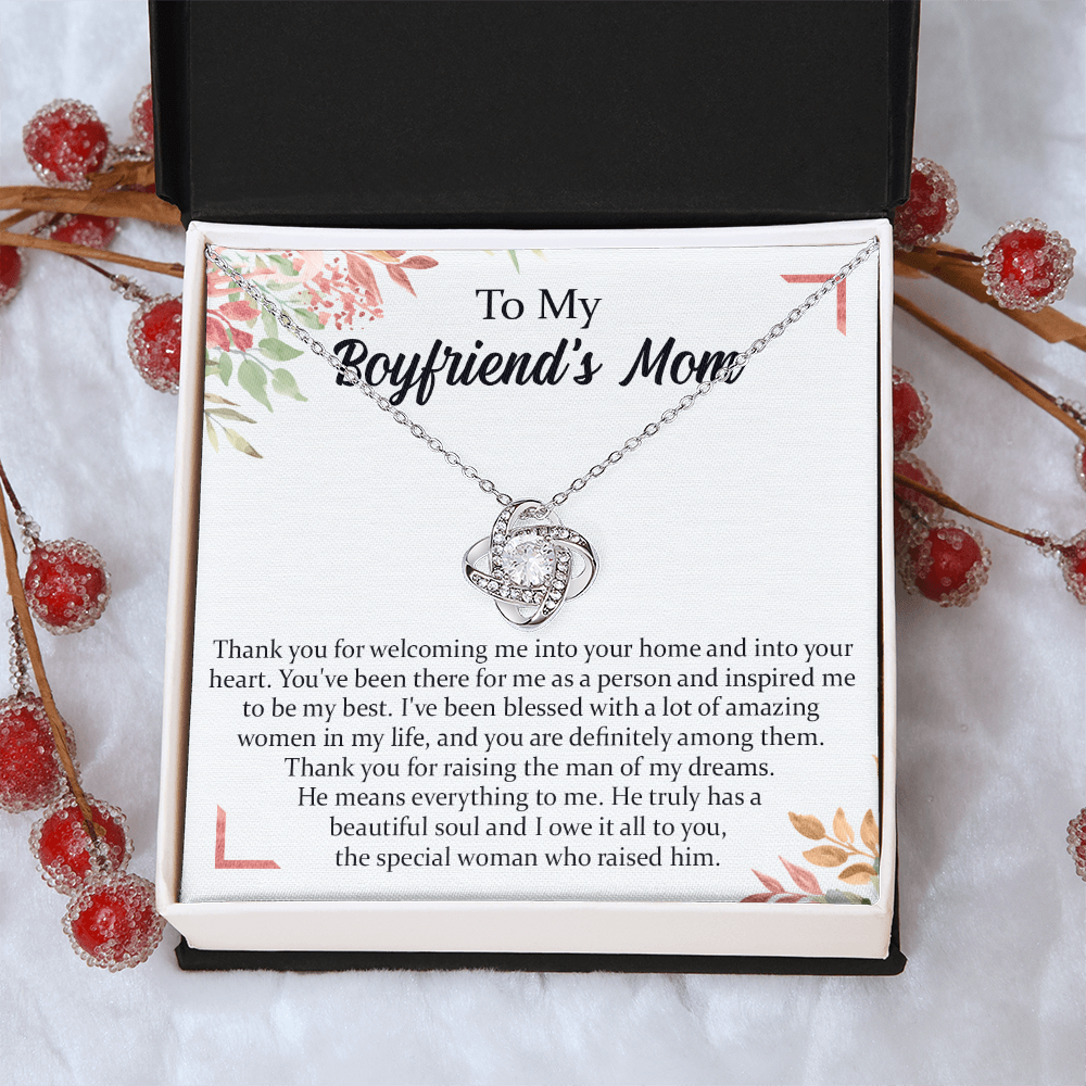 To My Boyfriend's Mom Necklace From Girlfriend, Gift Necklace To Boyfriend's Mom, Necklace For Boyfriend's Mom On Mothers Day Birthday Gift Christmas Anniversary, Jewelry For Women Girlfriend's