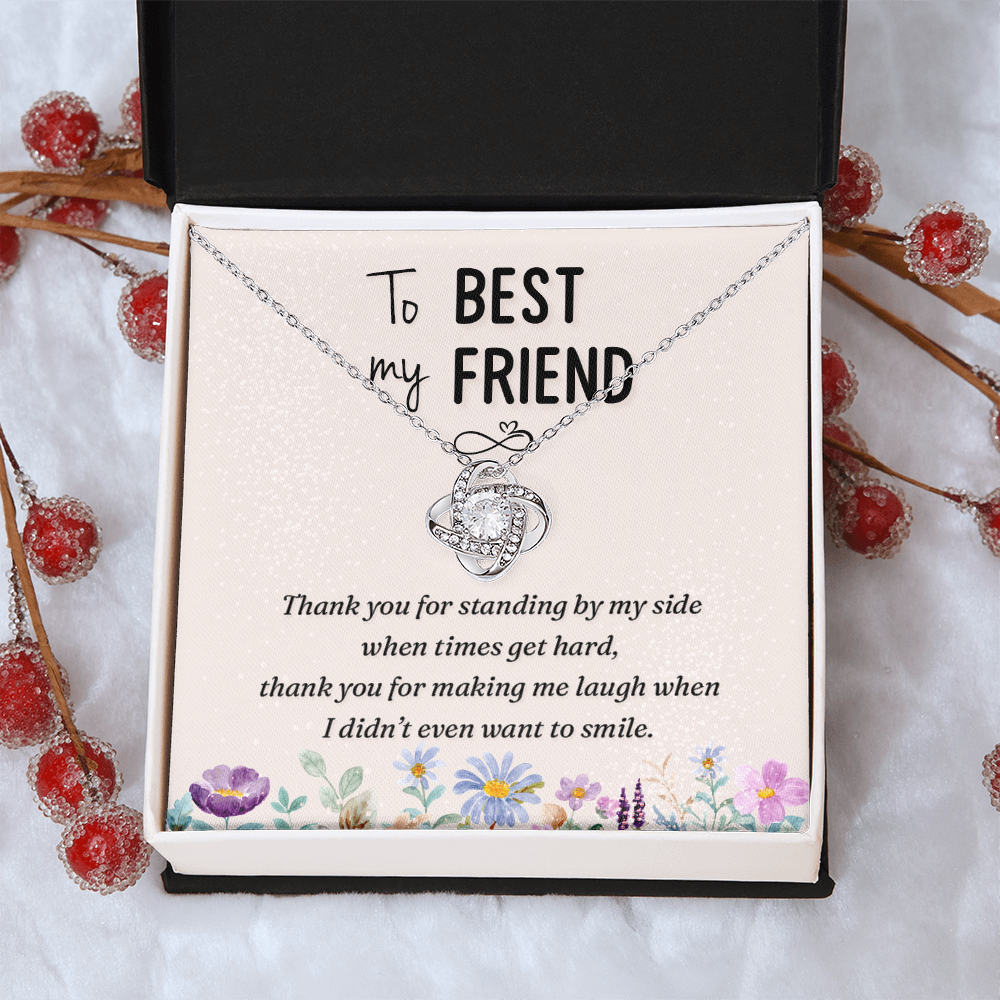 To My Best Friend Necklace Gift For Her On Xmas, Thank You Jewelry For Friend