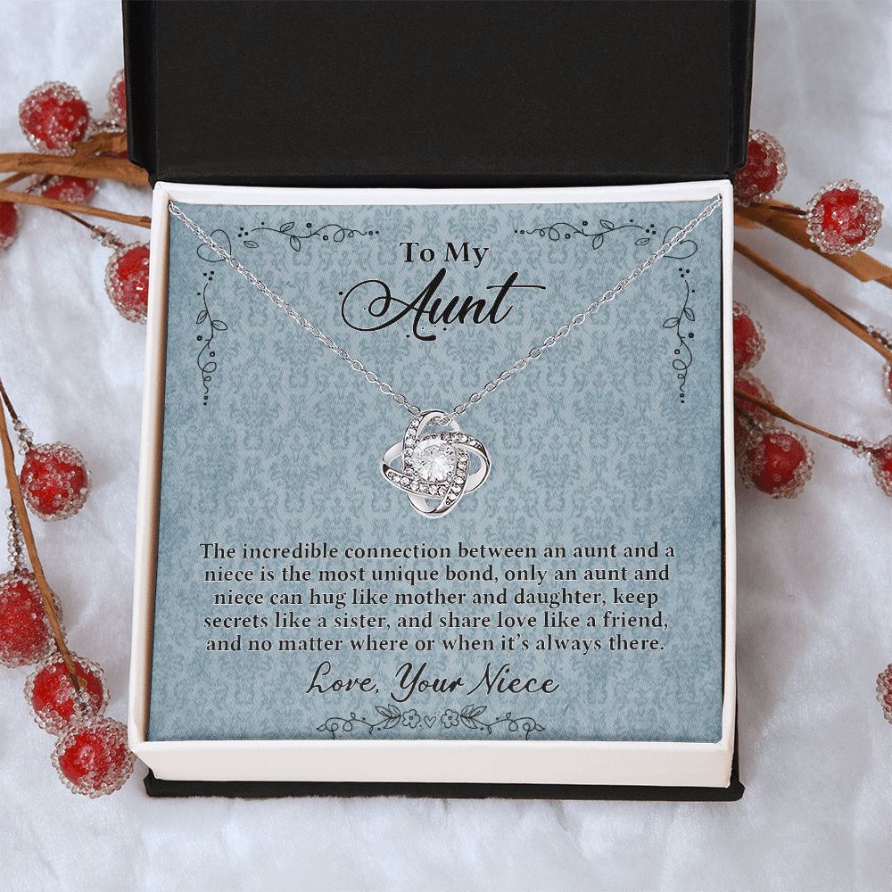 Aunt Gift Necklace, Aunt Wedding Gift from Bride, Wedding Gift from Niece, To My Aunt Love Knot Necklace From Niece Birthday Gift Graduation Gift Necklace, New Aunt Gift Necklace, Jewelry For Women