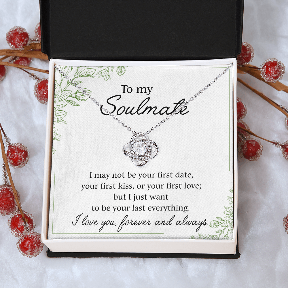 To My Soulmate Love Knot Necklace From Husband Necklace For Wife, Gift Necklace For Girlfriend, Necklace for Girlfriend, Soulmate From Husband, Boyfriend Necklaces for Her, Jewelry Gift For Women