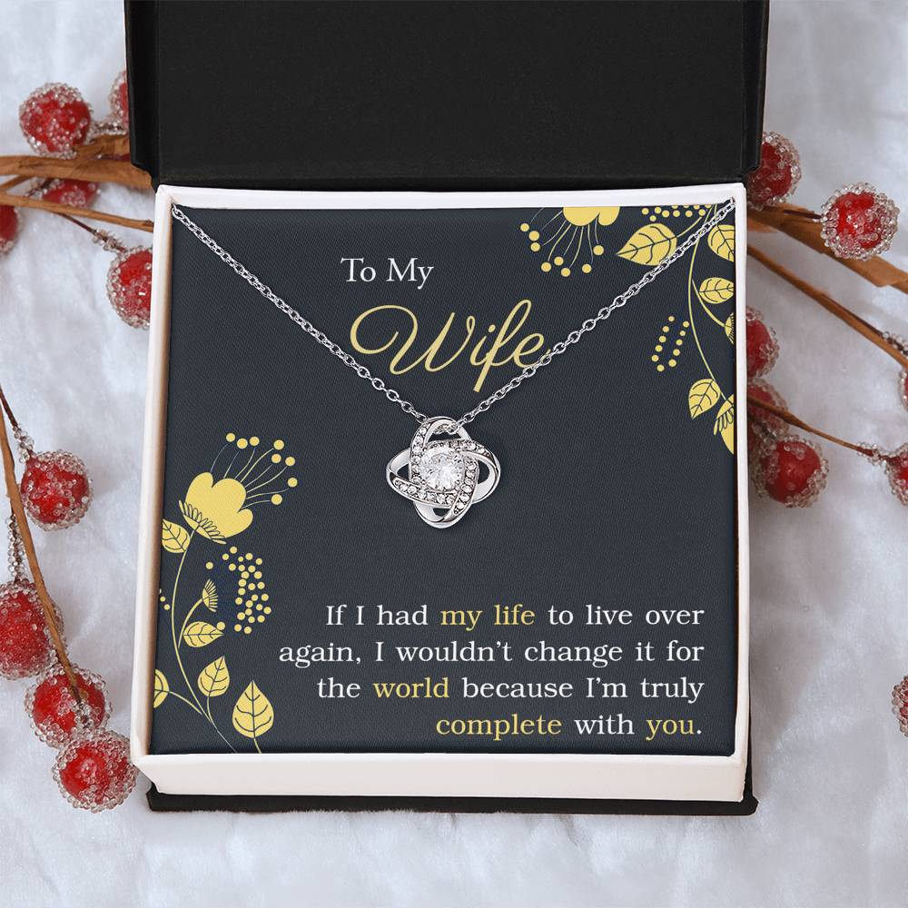 To My Wife Love Knot Necklace From Husband Valentines Day Necklace Gift For Wife Soulmate Gift Necklace Personalized Gift Jewelry For Wife Romantic Gift Necklace Happy Anniversary Necklace For Wife