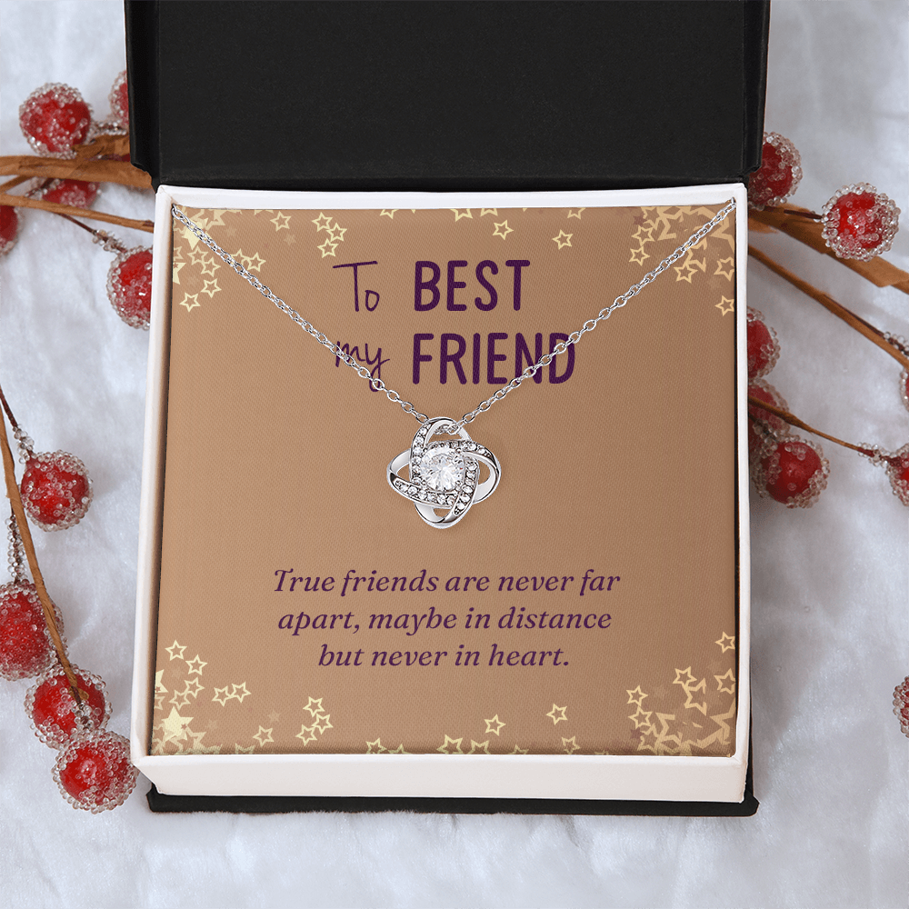 To My Best Friend Necklace Gift For Her On Xmas, True Friend Jewelry Gift To BFF