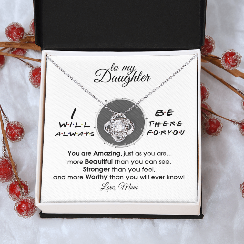 To My Daughter Necklace From Mom - Necklaces For Daughter From Mom, Mother Daughter Necklace, Gifts For Daughters From Mothers, Jewelry Gift For Daughter On Birthday, Christmas, Graduation Gift