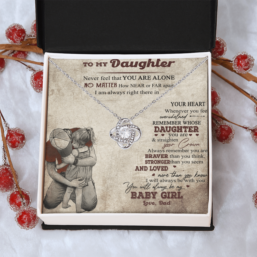 Daughter Gift Necklace From Dad - Father And To My Daughter Necklace From Daddy - Birthday, Graduation Gift For Daughter, Congratulation Gift For Her, Daughter, Jewelry Gift For Girls Little Girls