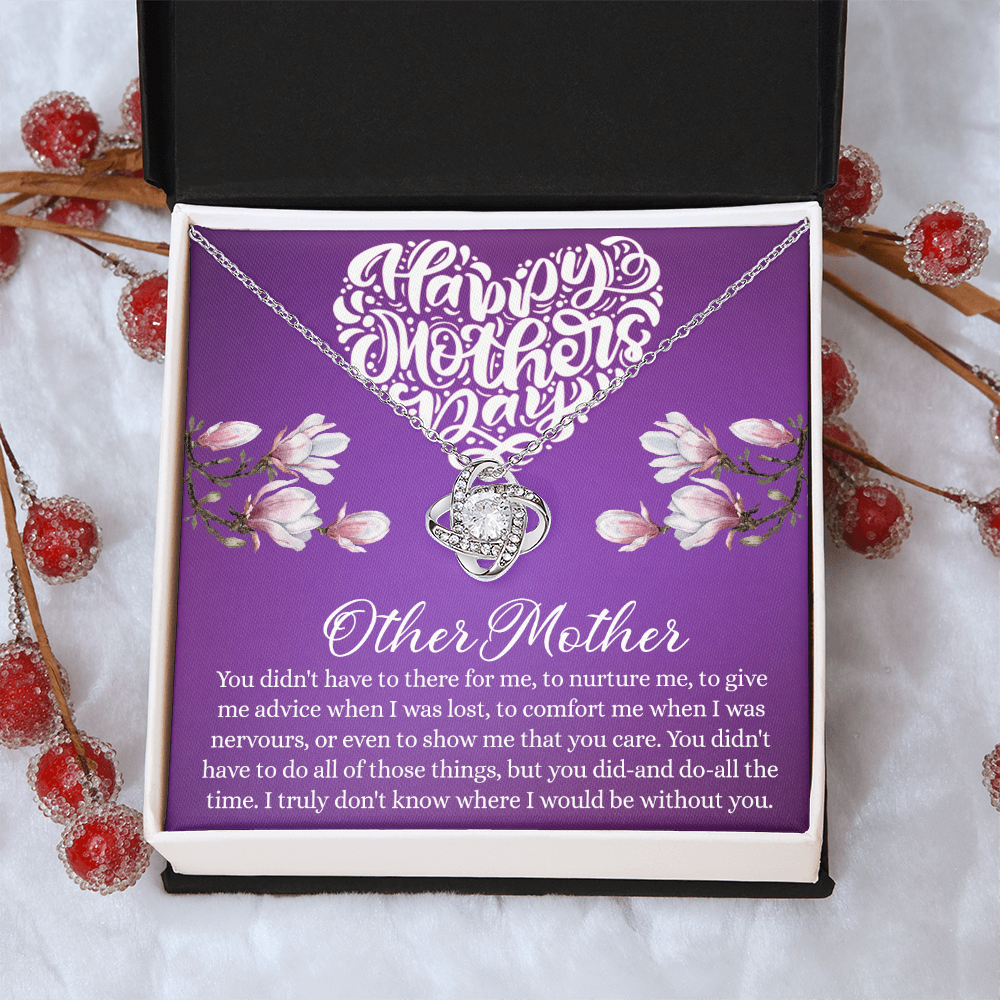 Happy Mother Day Necklace, Other Mother Love Knot Necklace Gift From Daughter, Mother And Daughter Gift Necklace Personalized Gift Necklace For Mother Pendant, Love Knot Necklace Gift For Women