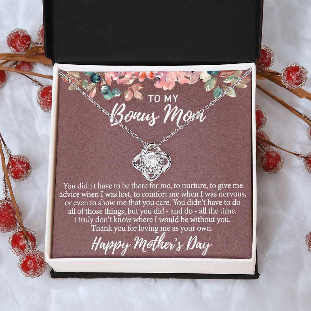 Bonus Mom Gift Necklace, To My Bonus Mom Necklace From Bonus Daughter, Mother And Daughter Necklace Gift For Her, Happy Mother's Day Necklace Gift For Bonus Mother Gift Necklace, Jewelry For Women