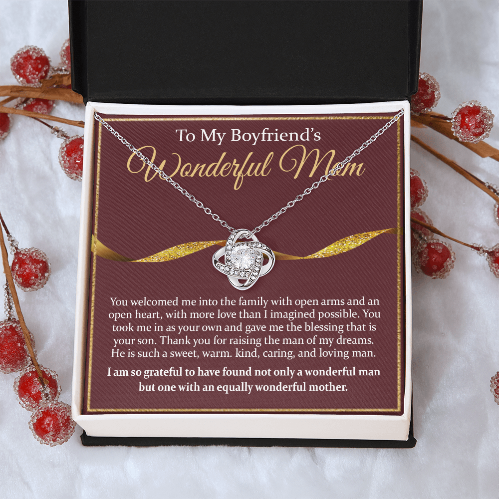Personalized Gift Necklace For Boyfriends Mom, To My Boyfriend's Mom Necklace From Girlfriend's Mom,  Mother's Day Necklace For Boyfriend Mother, Mother's Day Necklace Gift for Bf Mom On Anniversary