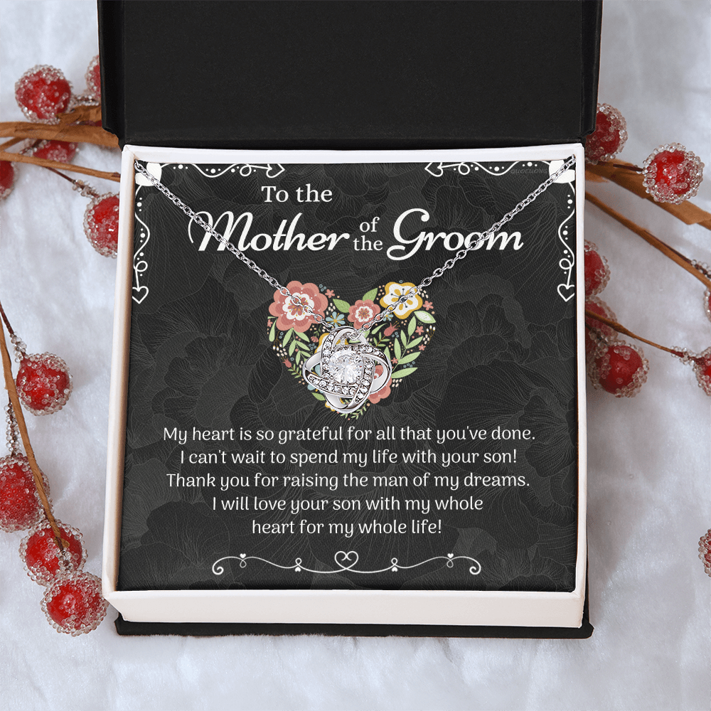 Mother of the Groom Sunflower Necklace from Bride, To The Mother of the Groom Love Knot Necklace From Son Gift For Mom, Mother Of The Groom Gift Necklace, Mom of Groom Gift Jewelry Gift For Women