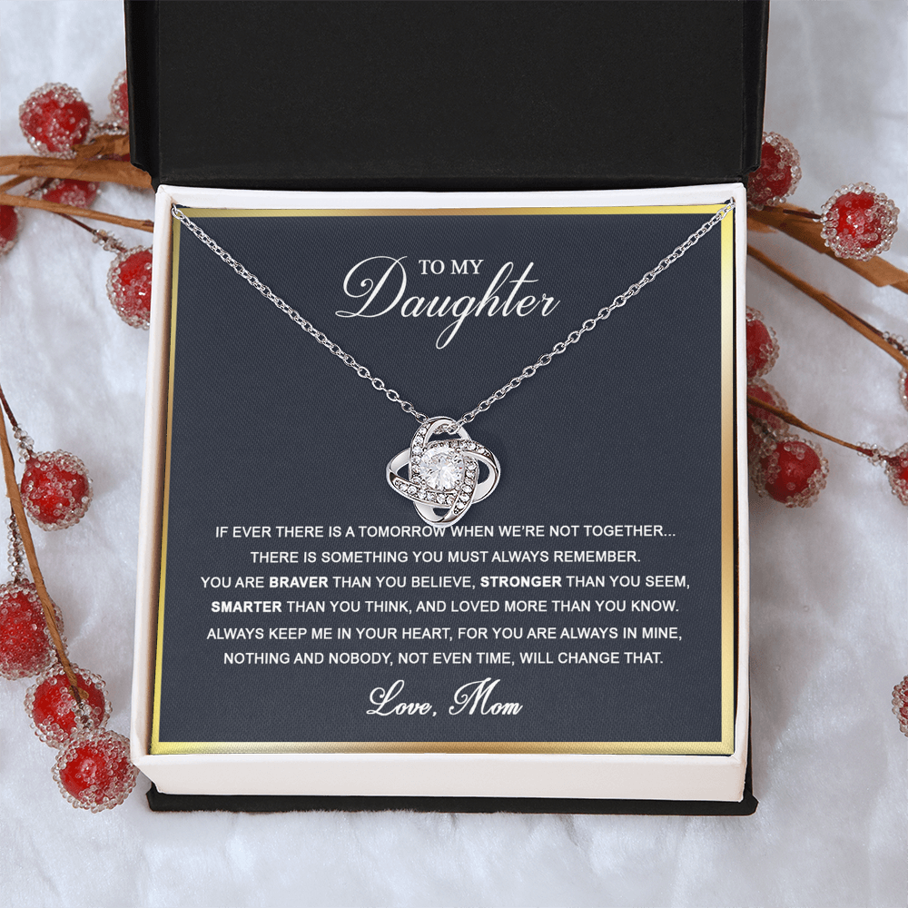 To My Daughter Necklace Gift From Mother, Daughter Gift From Mom, Daughters Birthday, Unique, Grown Up Daughter, Smarter Than You Think, And Loved More Than You Know Always Keep Me In Your Heart