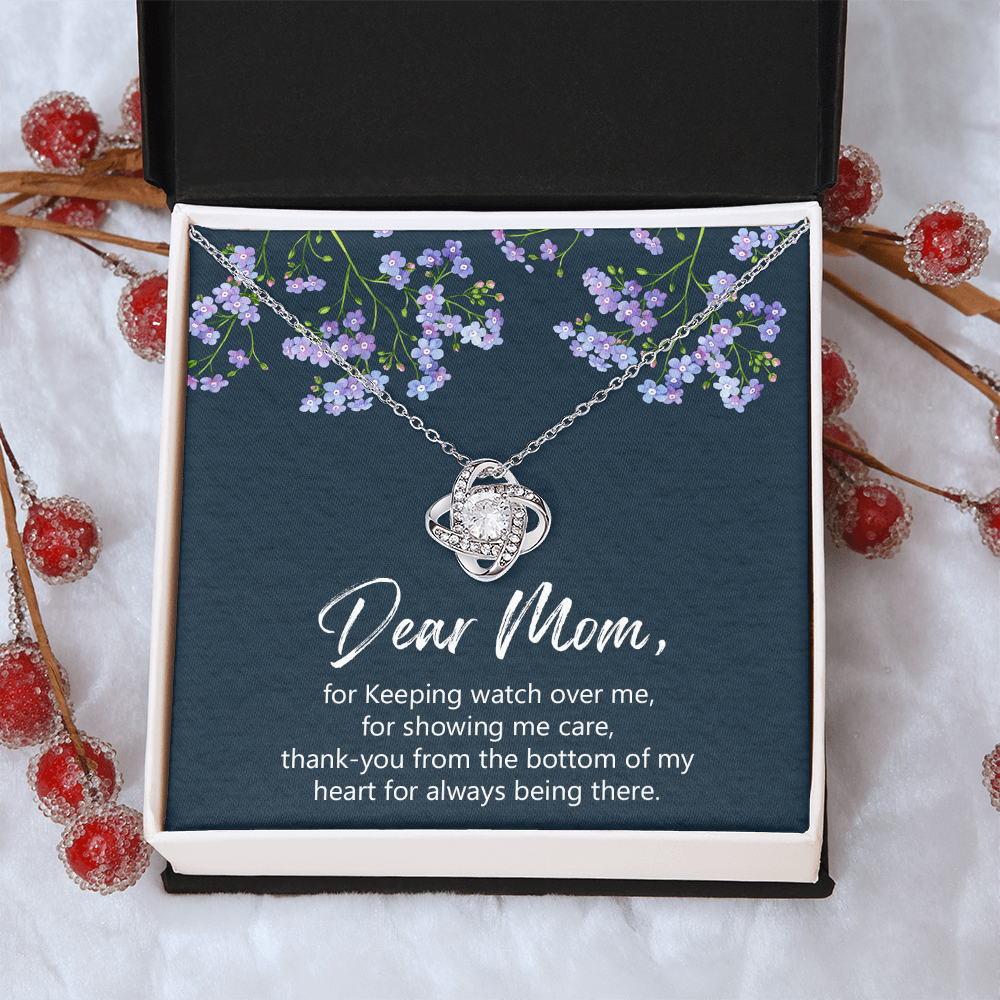 Dear Mom Gift Necklace, To My Mom Necklace From Daughter, Mom Gift Necklace, Mother And Daughter Gift Necklace, Love Knot Pendant Gift For Mom, Thank You For Mom Gift Necklace, Jewelry For Mommy