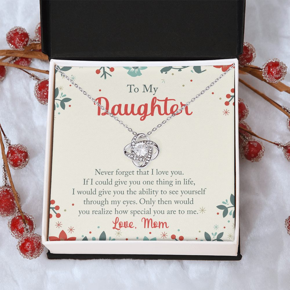 To My Daughter Necklace From Mom, Mother And Daughter Gifts Necklace For Daughters On Graduation Gift Christmas Birthday,  Jewelry Gift for Girls, Necklace For Little Girl, Bonus Daughter Necklace