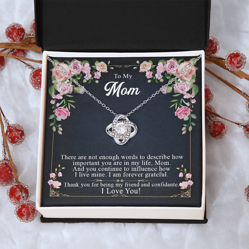 To My Mom Love Knot Necklace, Gift Necklace for Mother, Mother's Day Gift