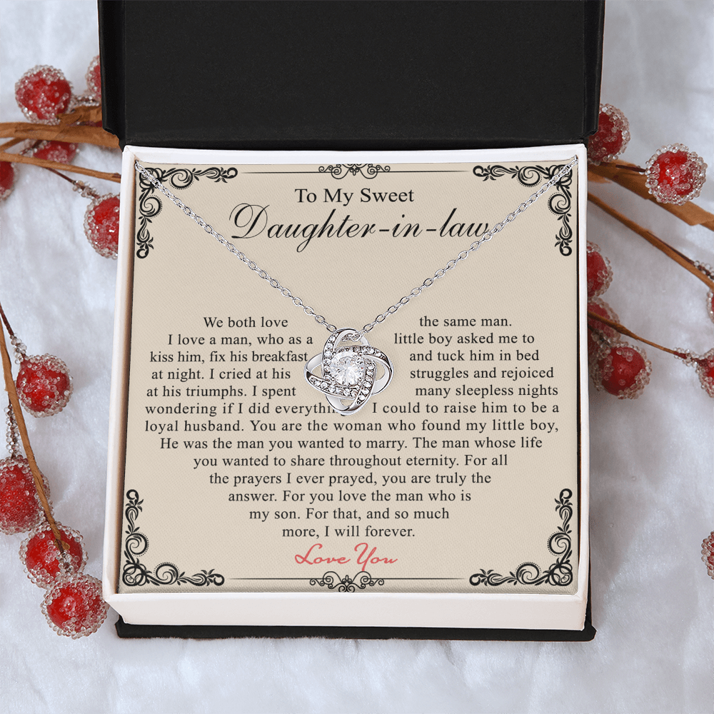 Daughter In Law Gift Necklace - To My Daughter In Law Necklace From Mother In Law, Gifts For Daughter In Law On Wedding Day, Graduation Gift, Christmas Jewelry Gifts For Future Daughter In Law