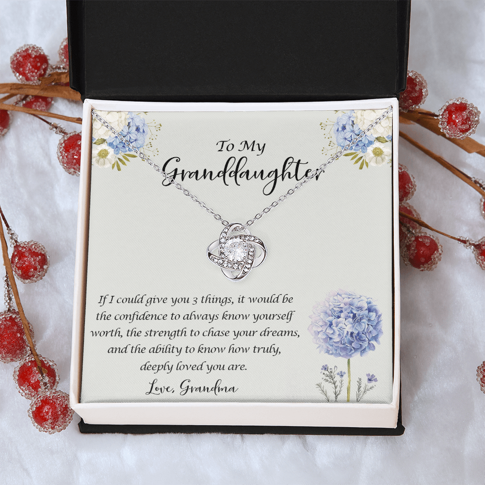 Granddaughter Gifts Necklace From Grandma - To My Granddaughter Necklace, Jewelry Keepsake Gifts For Granddaughter, Love Gift For Adults Or Girls On Graduation Gift, Wedding, Valentines, Christmas