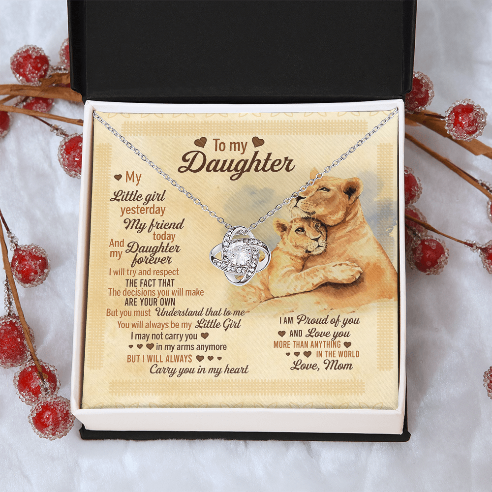 Mother To Daughter Gifts Necklace From Mommy, Mother Daughter Necklace, To My Daughter Necklace From Mom On Graduation Gift, Birthday Gift, Valentines, Christmas For Badass Daughter, Little Girl