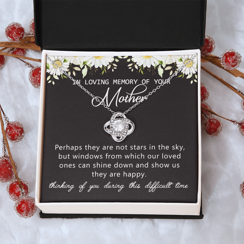 In Loving Memory Of Your Mother Gift Necklace, Sympathy Loss Of Mother Bereavement Gift Jewelry Box Necklace for Remembrance of Mother, Loss Of Mother Gift Condolences, Jewelry Gift for Women