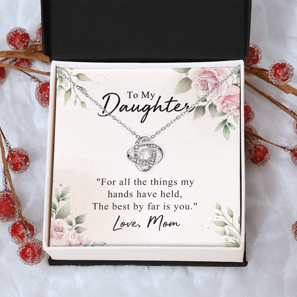 To My Daughter Necklace from Mom Mother To Daughter Gift Necklace, Pendant for Daughter Jewelry Gift for Her Girls Teen Girl Necklace Gift From Mom Gift For Daughter Necklace On Xmas Holiday Gifts