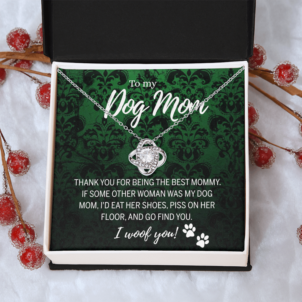 To My Dog Mom Necklace with Message Card And Box, Mother's Day Necklace Gift for Dog Mom, Dog Mom Gift Necklace, Mothers Day Necklace for Dog Mom Mother And Daughter Dog Lover Necklace for Women