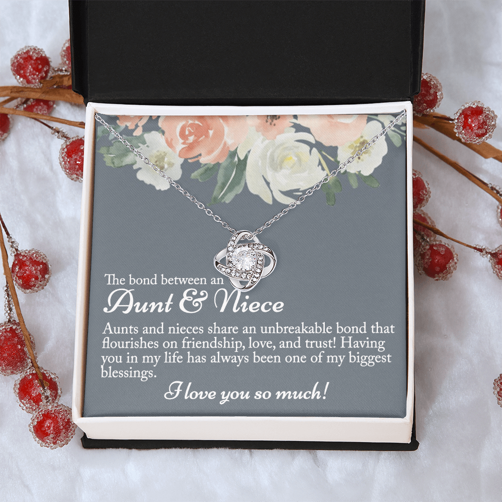 Aunt Gifts Necklace, The Bond Between An Aunt Love Knot Necklace, Gifts Necklace for Aunt Gifts from Niece, Necklaces for Women, Aunt Niece Necklace Gifts for Aunt Niece Stepmother Daughter