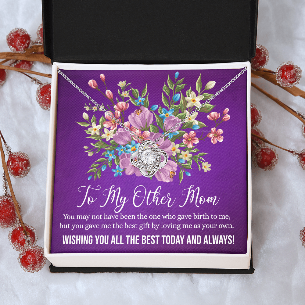 Other Mom Gift Necklace - To My Other Mom Love Knot Necklace From Daughter Wishing You All The Best Today And Always Necklace Gift For Mom, Mother In Law Gift Necklace On Birthday Gift, Anniversary