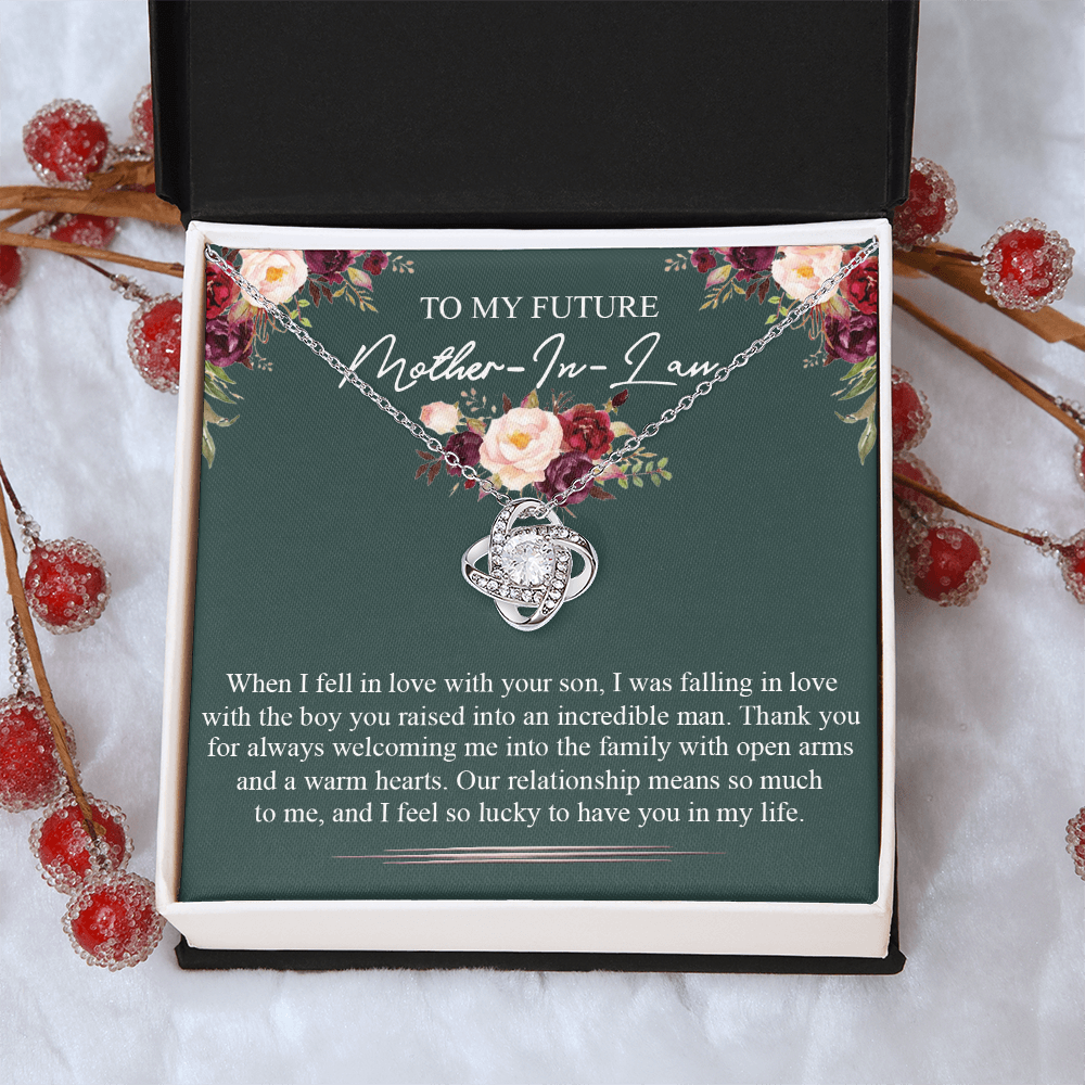Future Mother In Law Necklace, To My Future Mother In Law Necklace From Son Mother In Law Love Knot Necklace Gift For Mother In Law From Son In Law Mother's Day Necklace Gift From Son In Law Jewelry