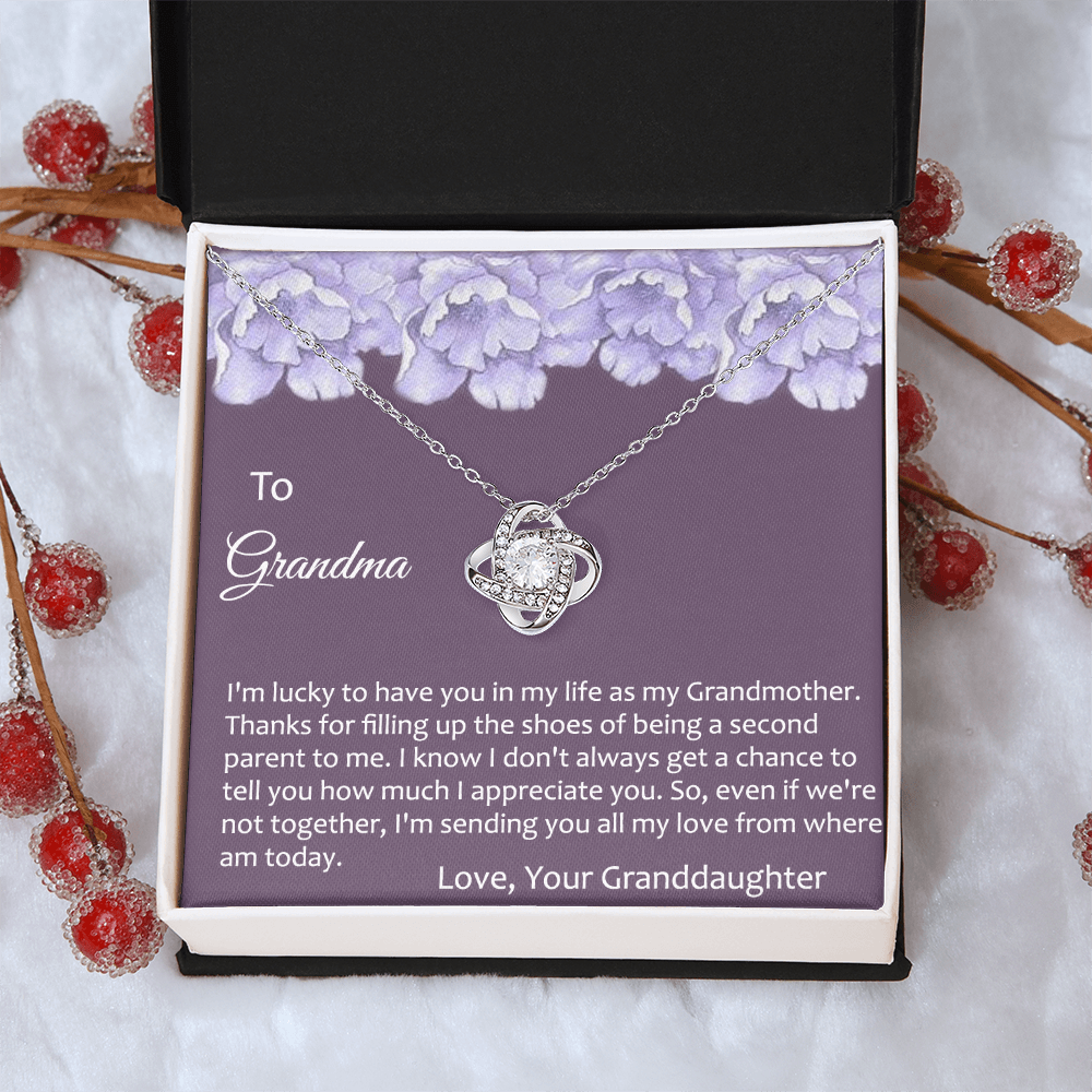Grandma Gift Necklace To Granddaughter - Grandma Gifts from Granddaughter, Granddaughter Gifts From Grandma - Jewelry Gifts for Grandmother, Nana, Mimi, Gigi, Grammy on Birthday, Christmas