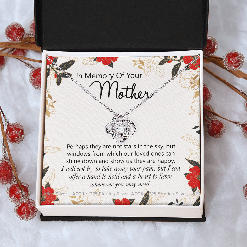 In Memory Of Your Mother Gift Necklace, Sympathy Loss Of Mother Necklace, Bereavement Gift Box For Mother Loss Of Mother Gift Necklace To My Mother Necklace From Daughter Son Jewelry Gift For Women
